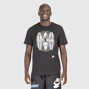 Jordan Flight Mvp Ss Black Crew Neck Short Sleeves T-shirt Mens Size Small